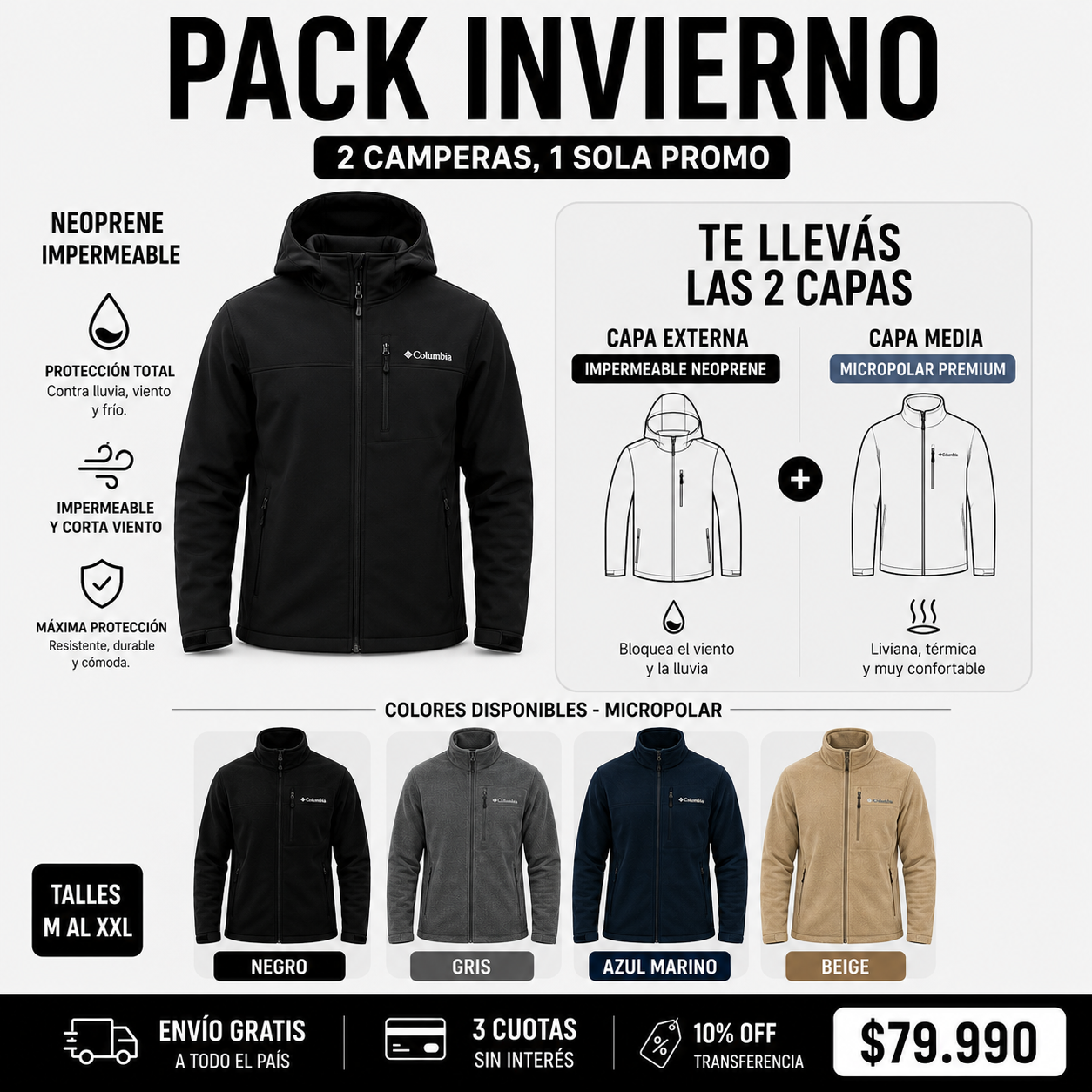 Campera micropolar uso real